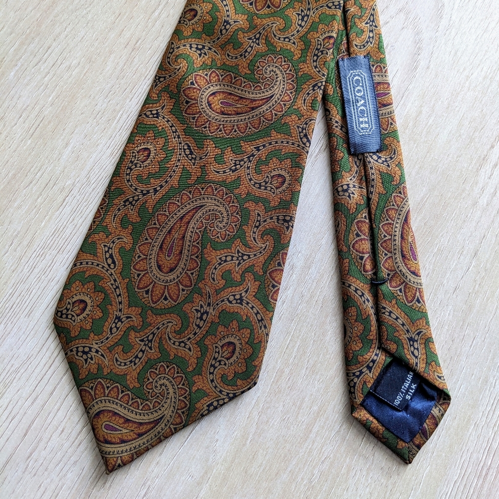 Coach Paisley Print Silk Tie